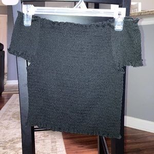 Black off the shoulder crop top,sold at rue 21